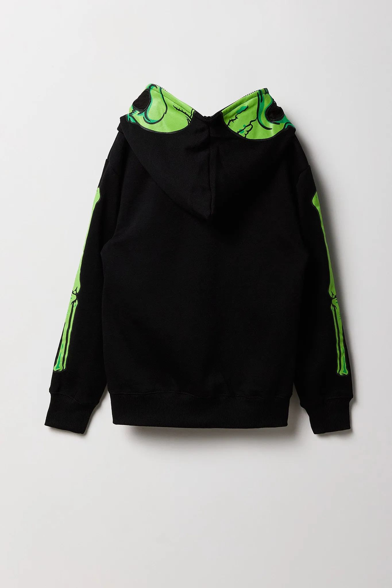 Boys Skeleton Print Full Zip Hoodie sold by Urban Planet product image thumbnail 3