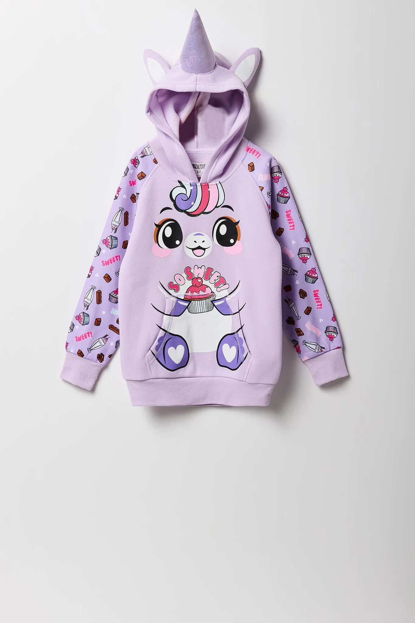 Girls Unicorn Cupcake Character Hoodie sold by Urban Planet