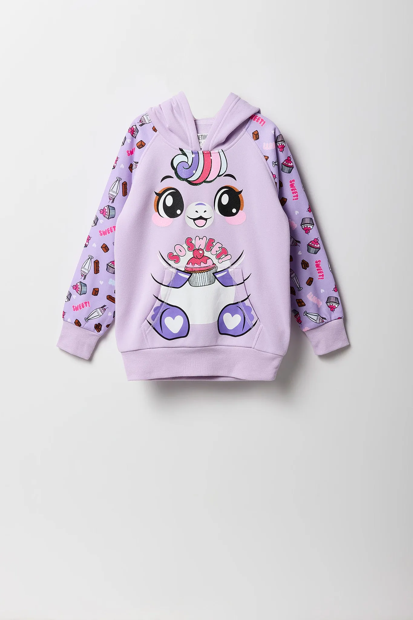 Girls Unicorn Cupcake Character Hoodie sold by Urban Planet product image thumbnail 2
