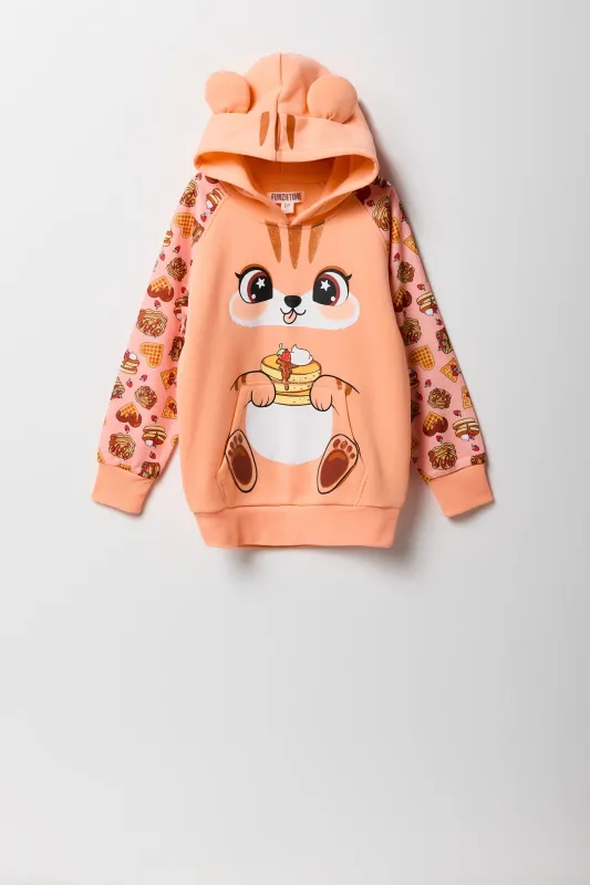 Girls Chipmunk Pancake Character Hoodie sold by Urban Planet