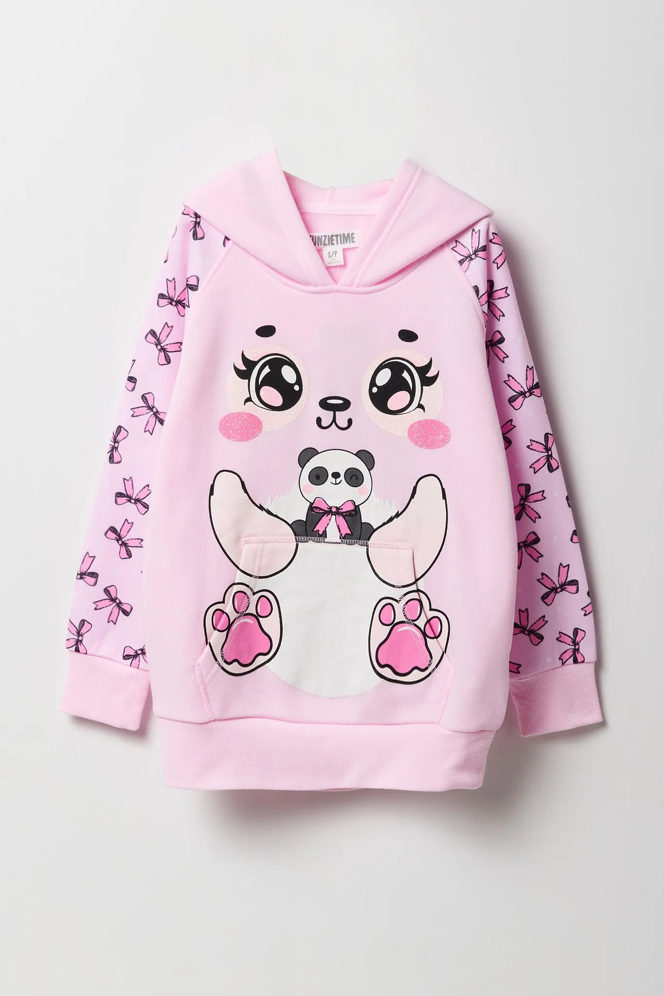 Haut à capuchon avec imprimé Panda Bow pour fille sold by Urban Planet product image thumbnail 2