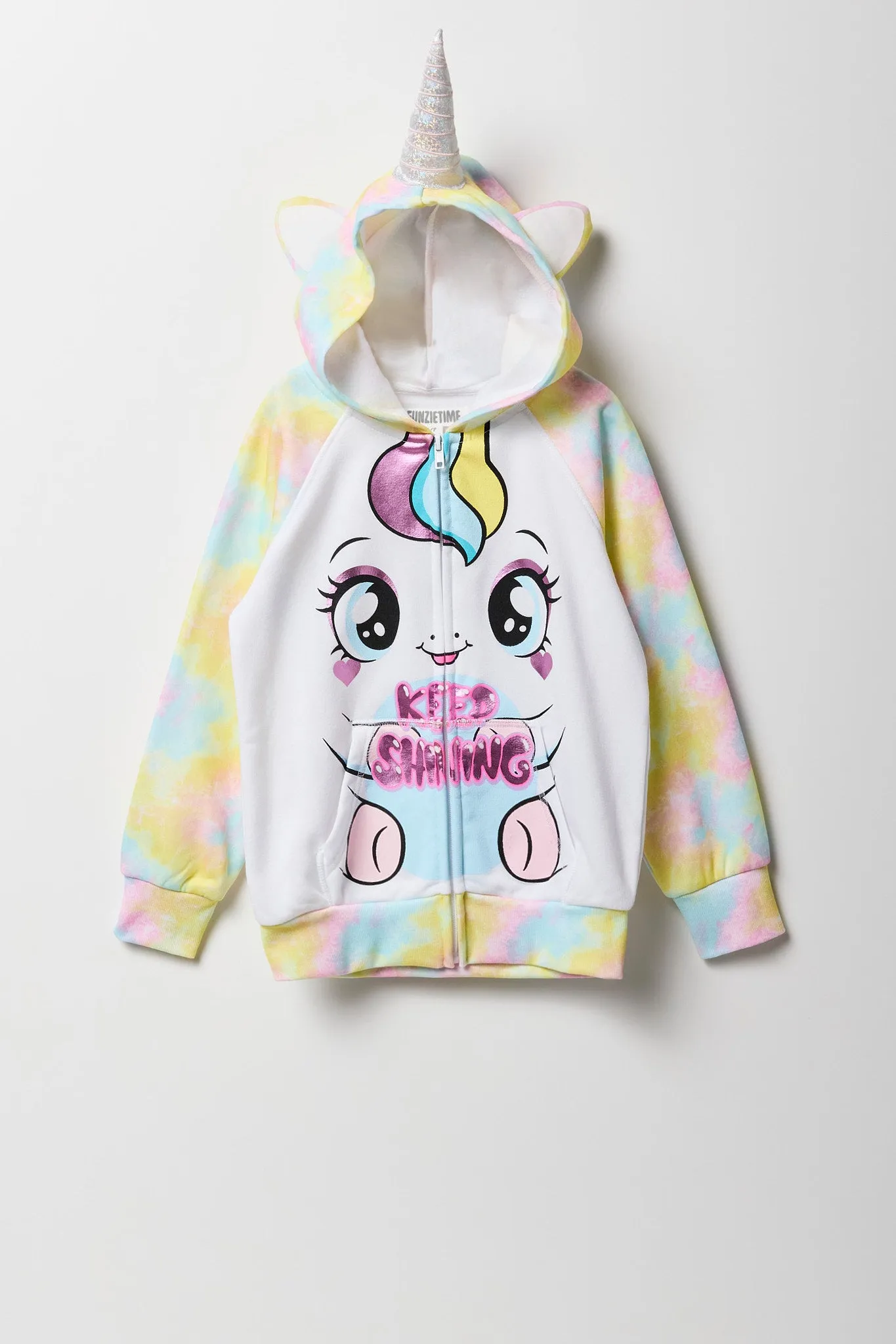 Girls Unicorn Zip-Up Character Hoodie sold by Urban Planet