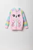 Haut à capuchon avec imprimé Licorne Rose et fermeture à glissière pour fille sold by Urban Planet