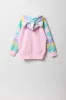 Haut à capuchon avec imprimé Licorne Rose et fermeture à glissière pour fille sold by Urban Planet