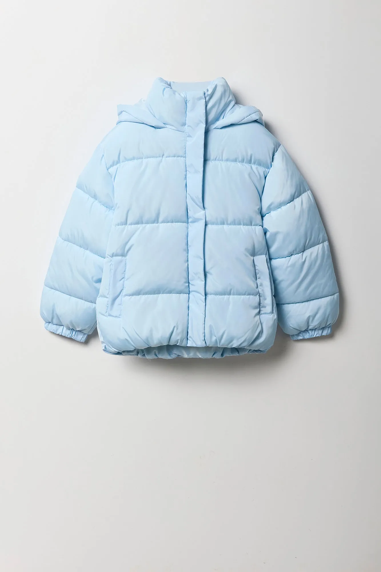 Girls Hooded Puffer Jacket sold by Urban Planet