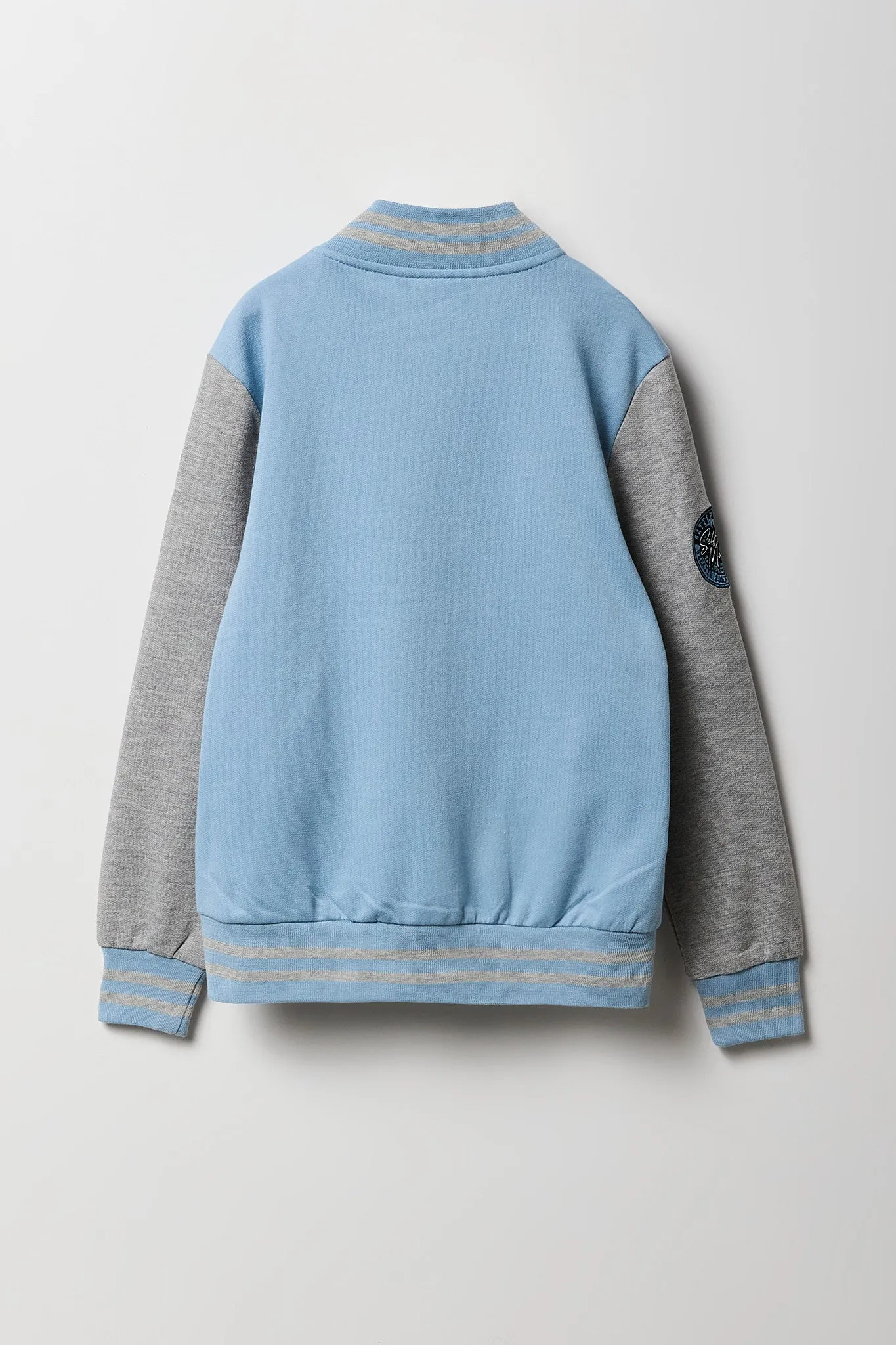 Boys City Graphic Fleece Varsity Jacket sold by Urban Planet product image thumbnail 5