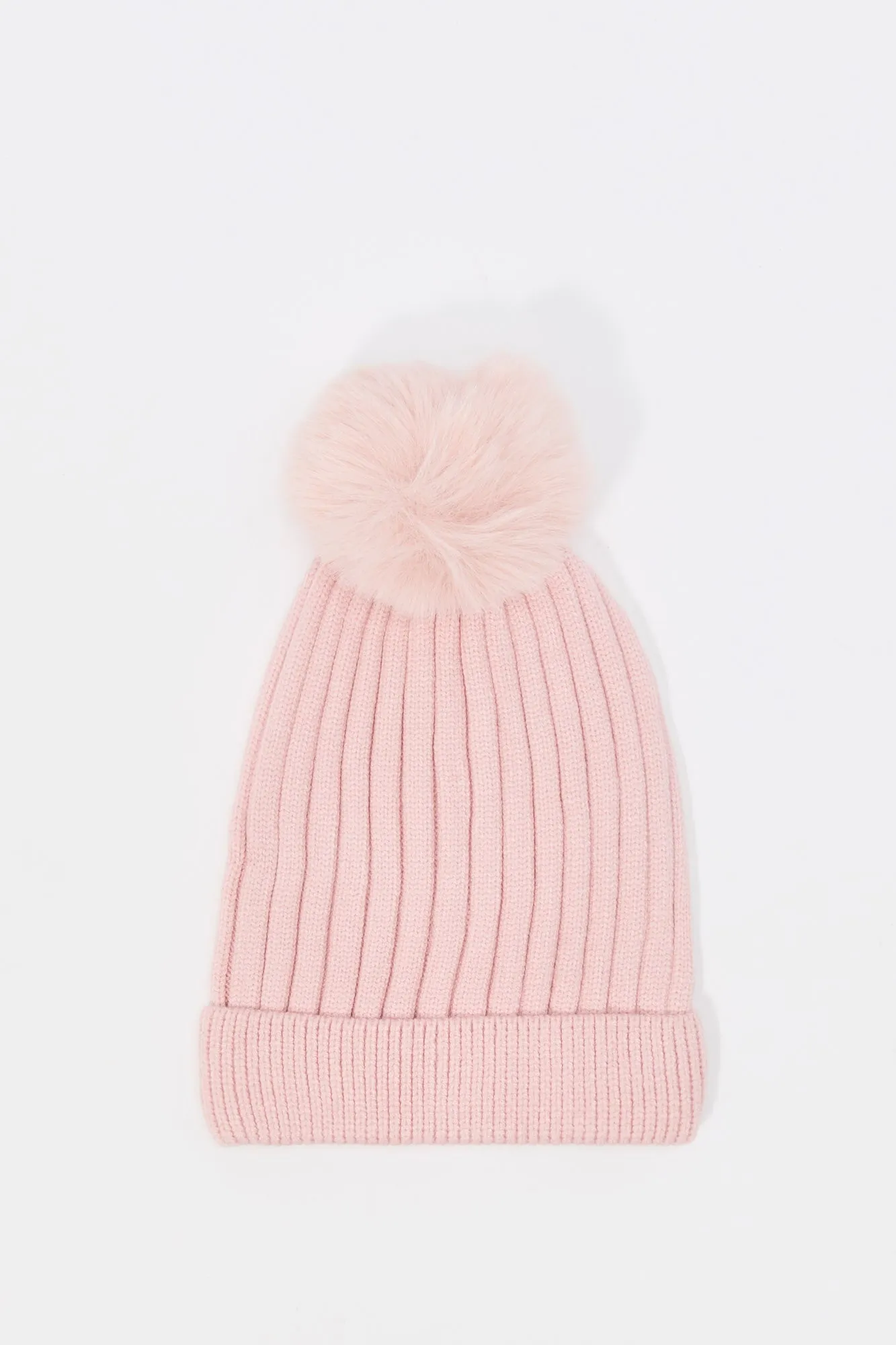 Girls Knit Pom Beanie sold by Urban Planet