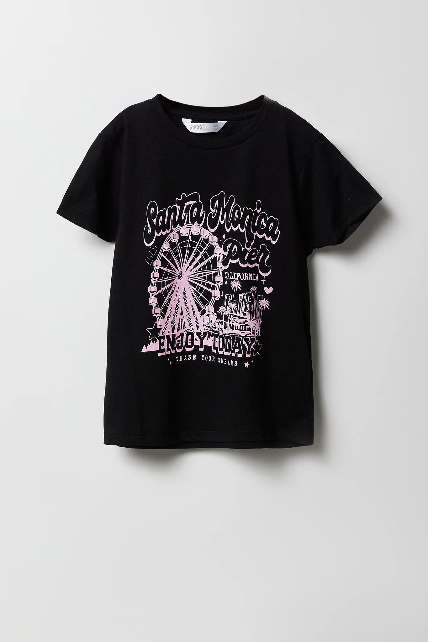 Girls Santa Monica Pier Graphic T-Shirt sold by Urban Planet