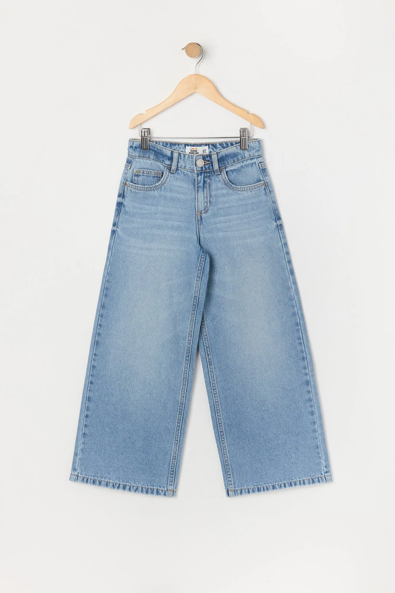 Girls High Rise Super Wide Leg Jean sold by Urban Planet product image thumbnail 3