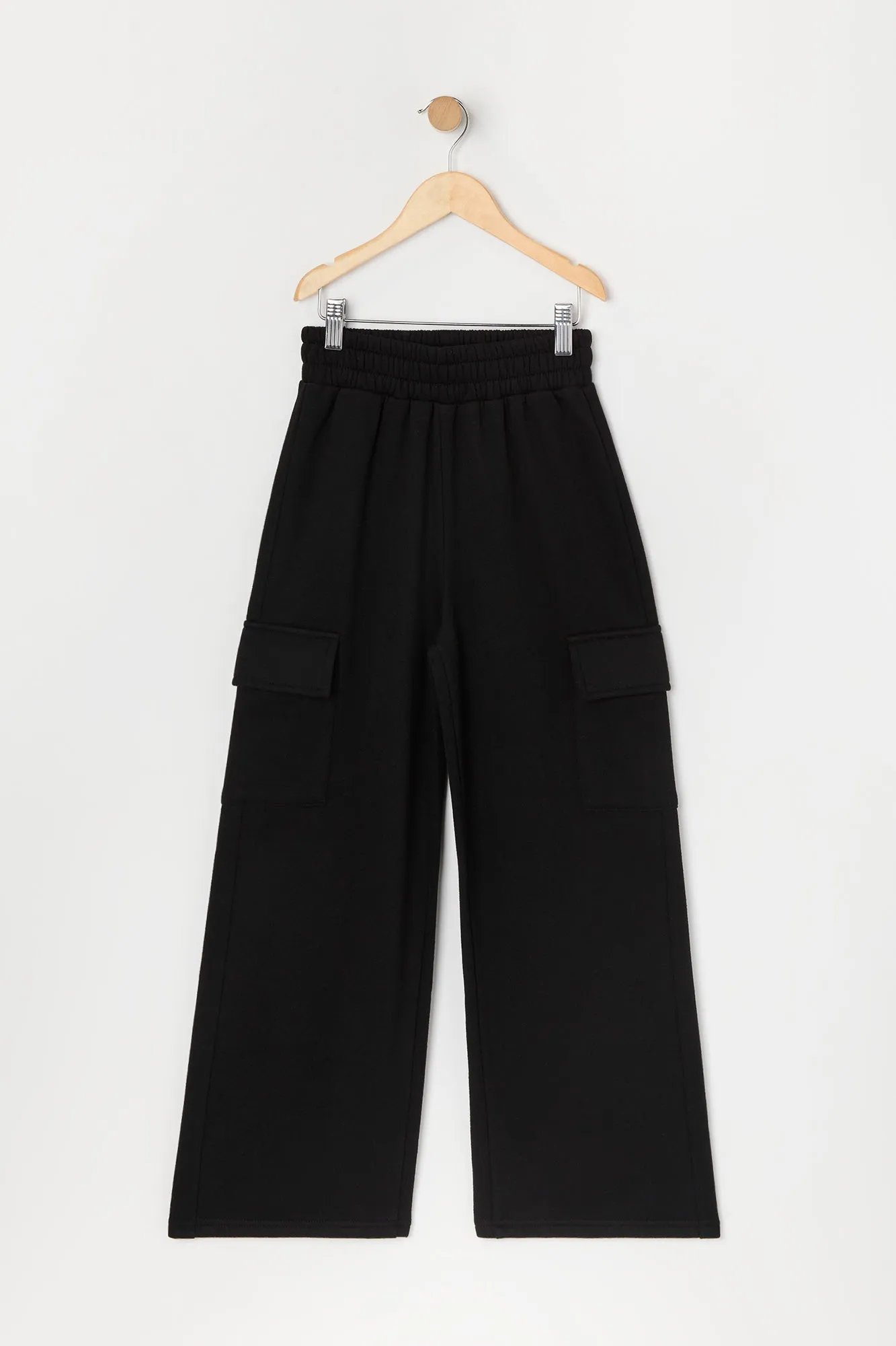Girls Fleece Wide Leg Cargo Pant sold by Urban Planet product image thumbnail 3