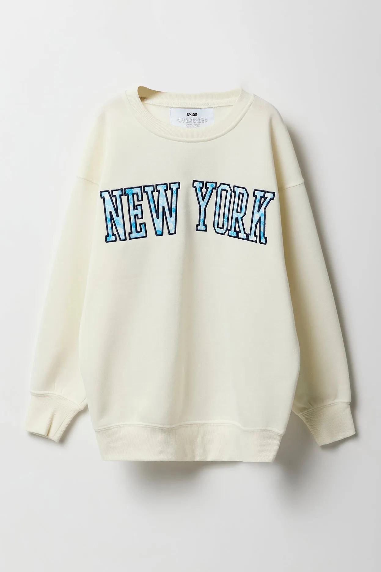 Girls Oversized Graphic Fleece Sweatshirt sold by Urban Planet product image thumbnail 3