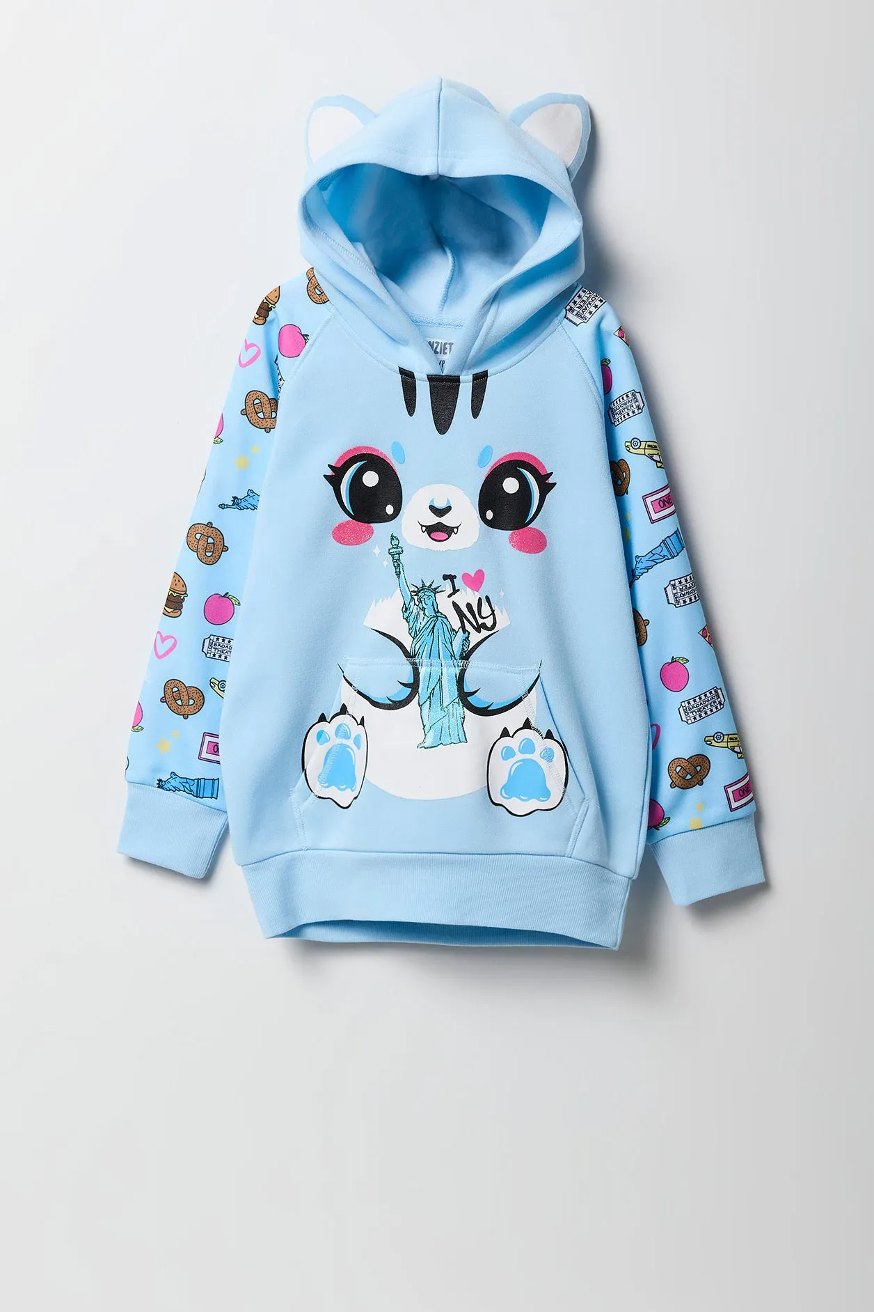 Girls New York Cat Character Hoodie sold by Urban Planet