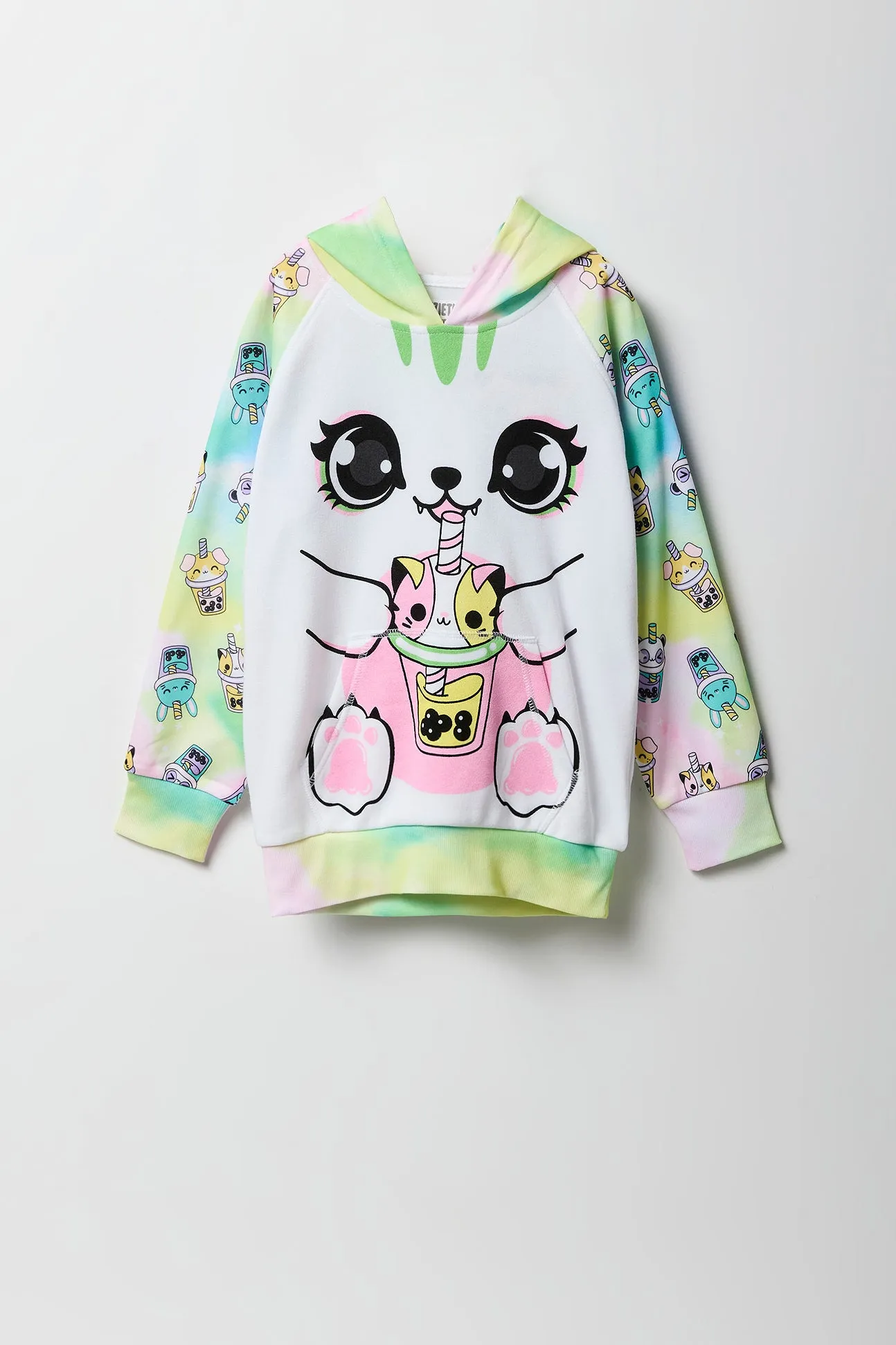 Girls Boba Cat Character Hoodie sold by Urban Planet product image thumbnail 2