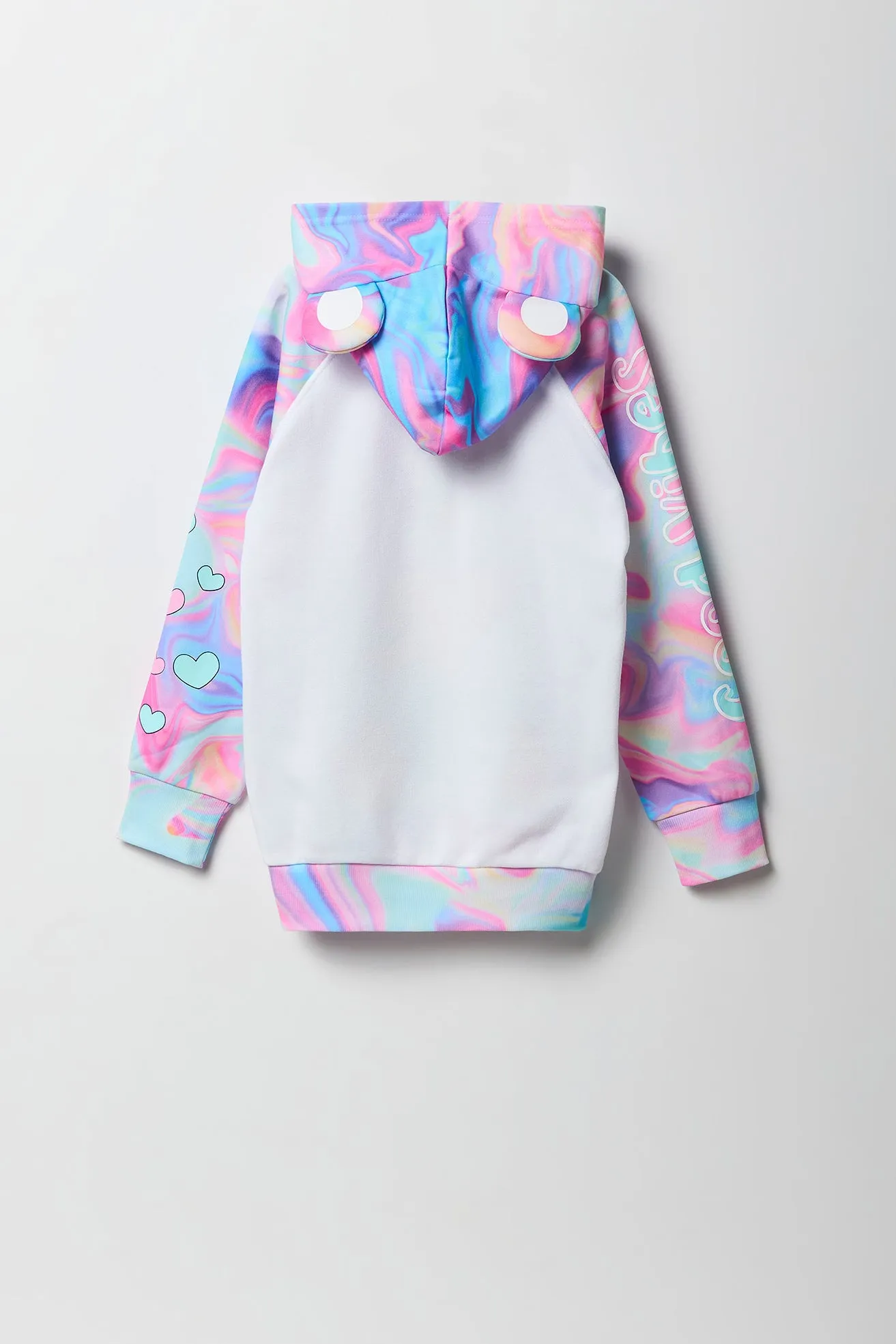 Girls Rainbow Swirl Bear Character Hoodie sold by Urban Planet product image thumbnail 3