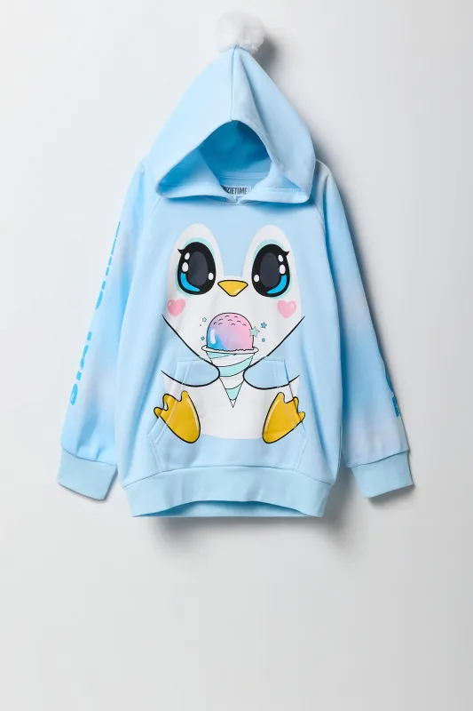 Haut à capuchon avec imprimé Ice Cream Penguin pour fille sold by Urban Planet