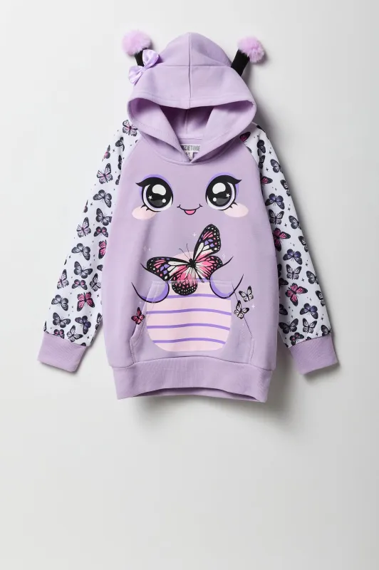 Haut à capuchon à imprimé Papillon pour fille sold by Urban Planet