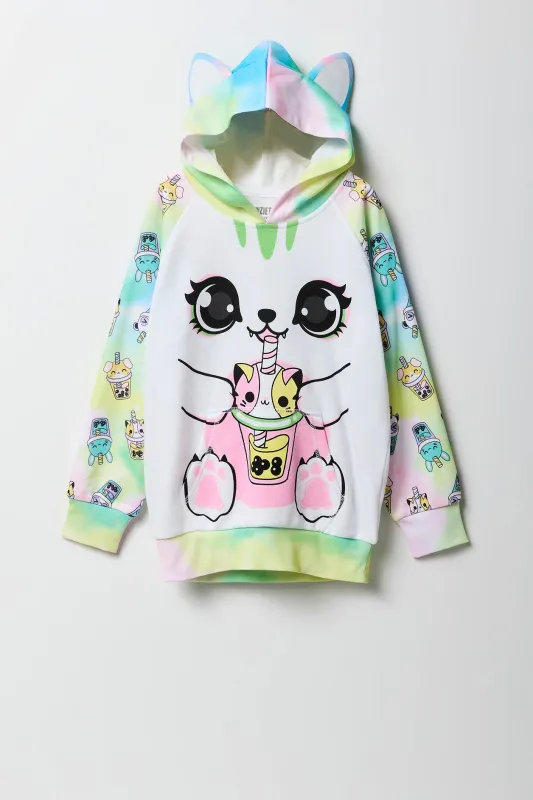 Haut à capuchon avec imprimé Boba Cat pour fille sold by Urban Planet