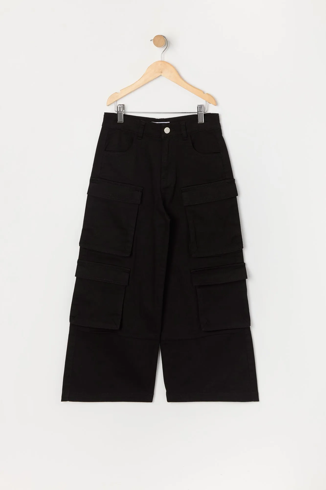 Girls Multi Pocket Wide Leg Cargo Pant sold by Urban Planet product image thumbnail 3