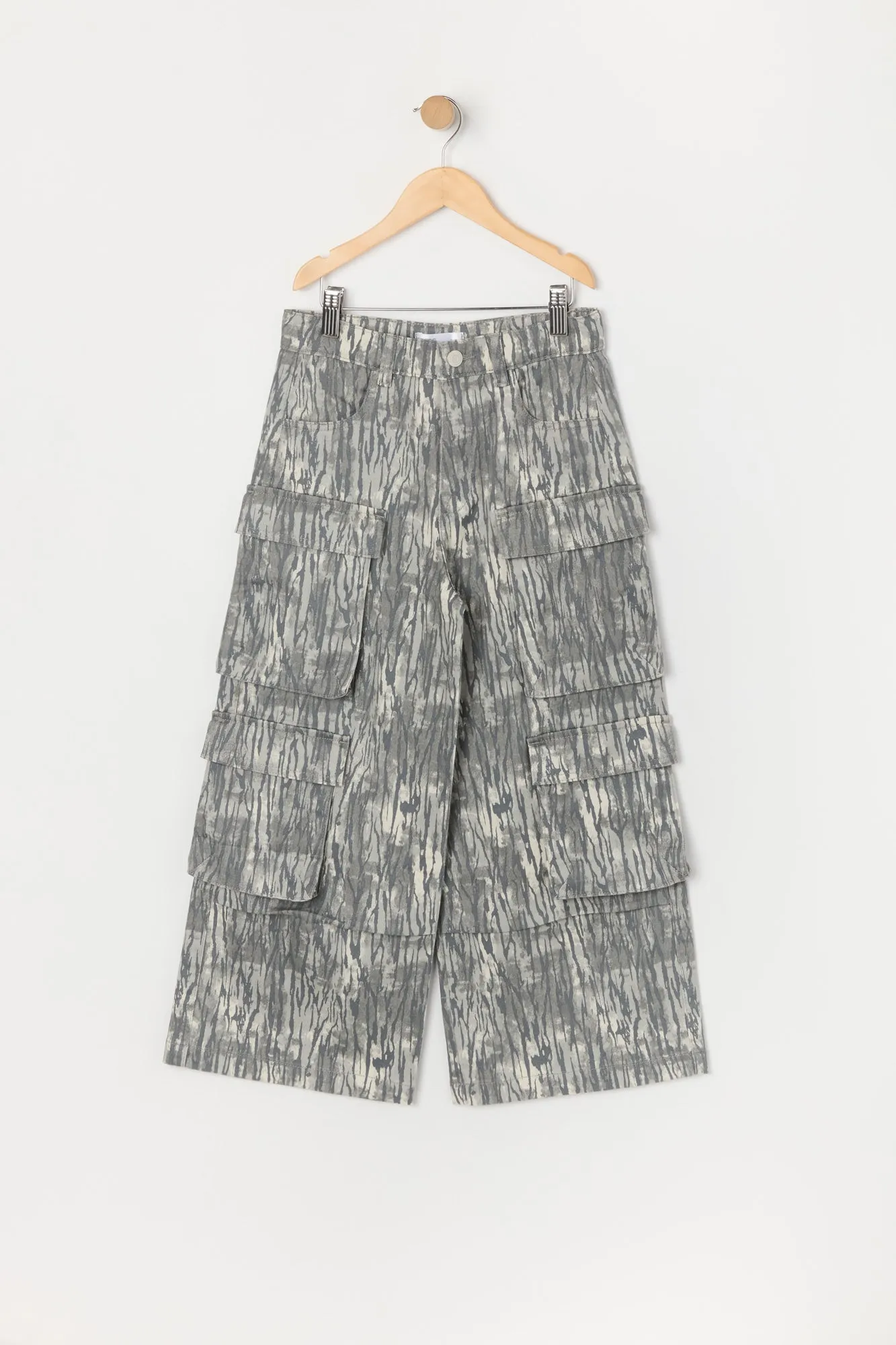 Girls Multi Pocket Wide Leg Cargo Pant sold by Urban Planet product image thumbnail 2