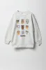 Girls Oversized Graphic Fleece Sweatshirt sold by Urban Planet
