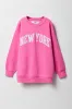 Girls Oversized Graphic Fleece Sweatshirt sold by Urban Planet