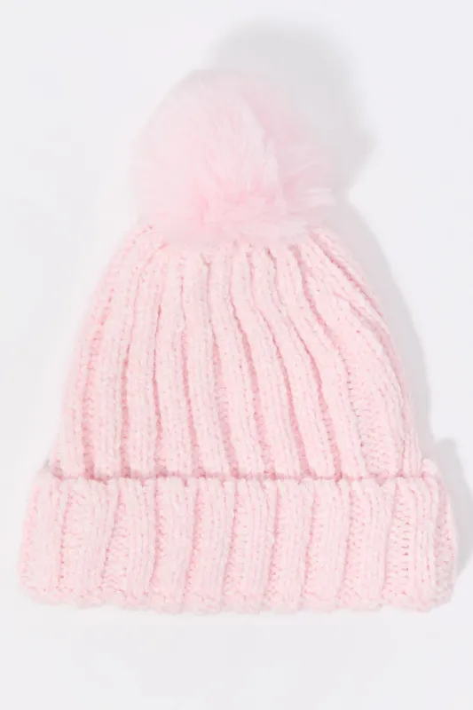 Bonnet en tricot épais et côtelé pour filles sold by Urban Planet