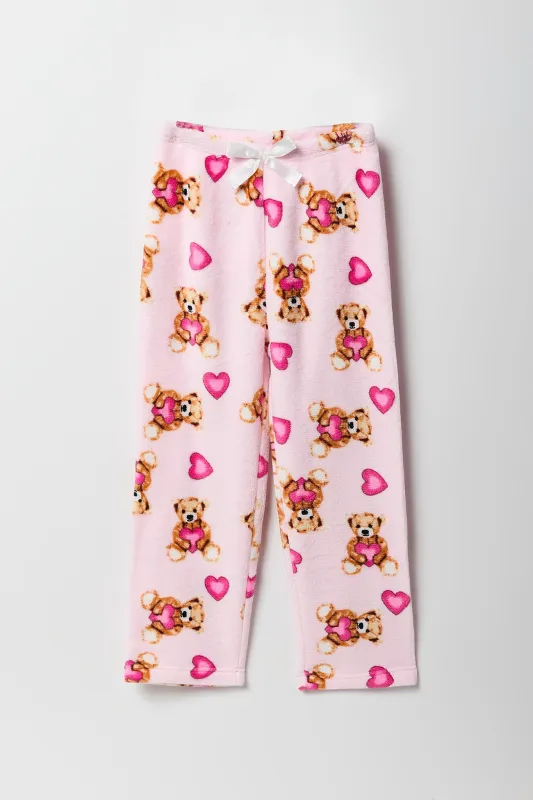 Pantalon de pyjama en peluche imprimée pour fille sold by Urban Planet