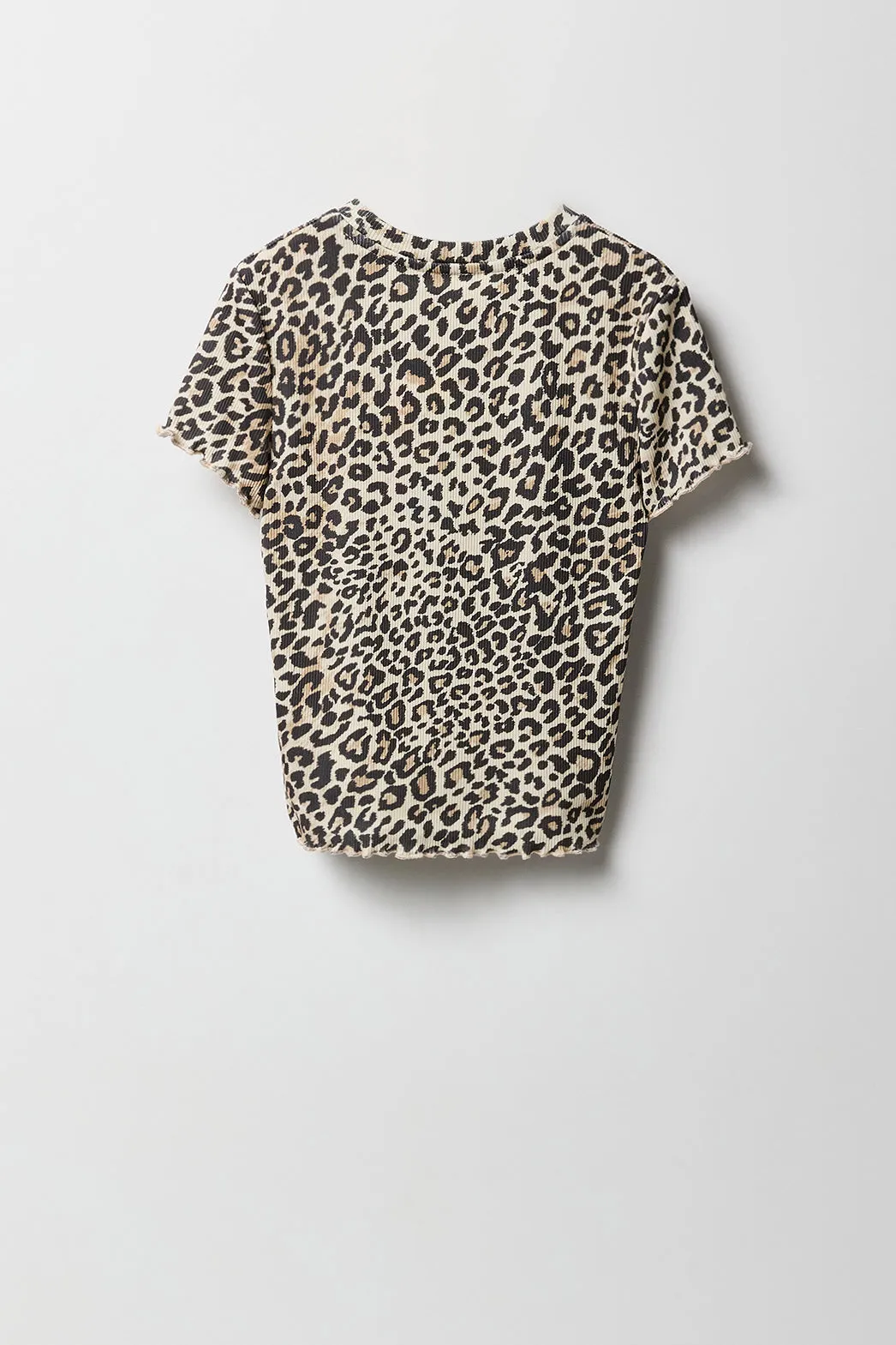 Girls Ribbed Lettuce Edge T-Shirt sold by Urban Planet product image thumbnail 2