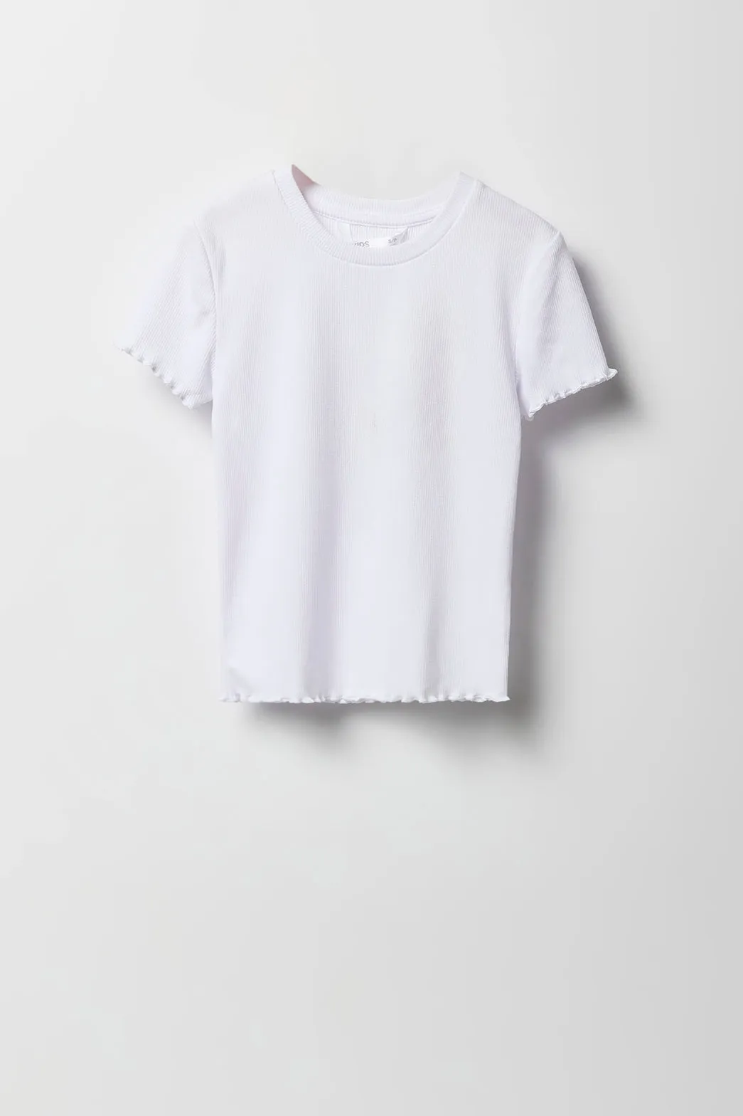 Girls Ribbed Lettuce Edge T-Shirt sold by Urban Planet product image thumbnail 5