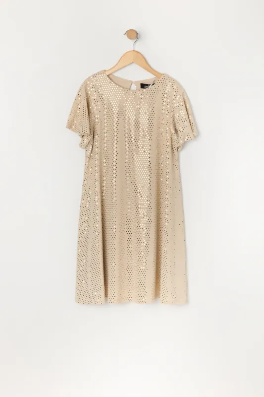 Robe à manches courtes avec paillettes pour fille sold by Urban Planet