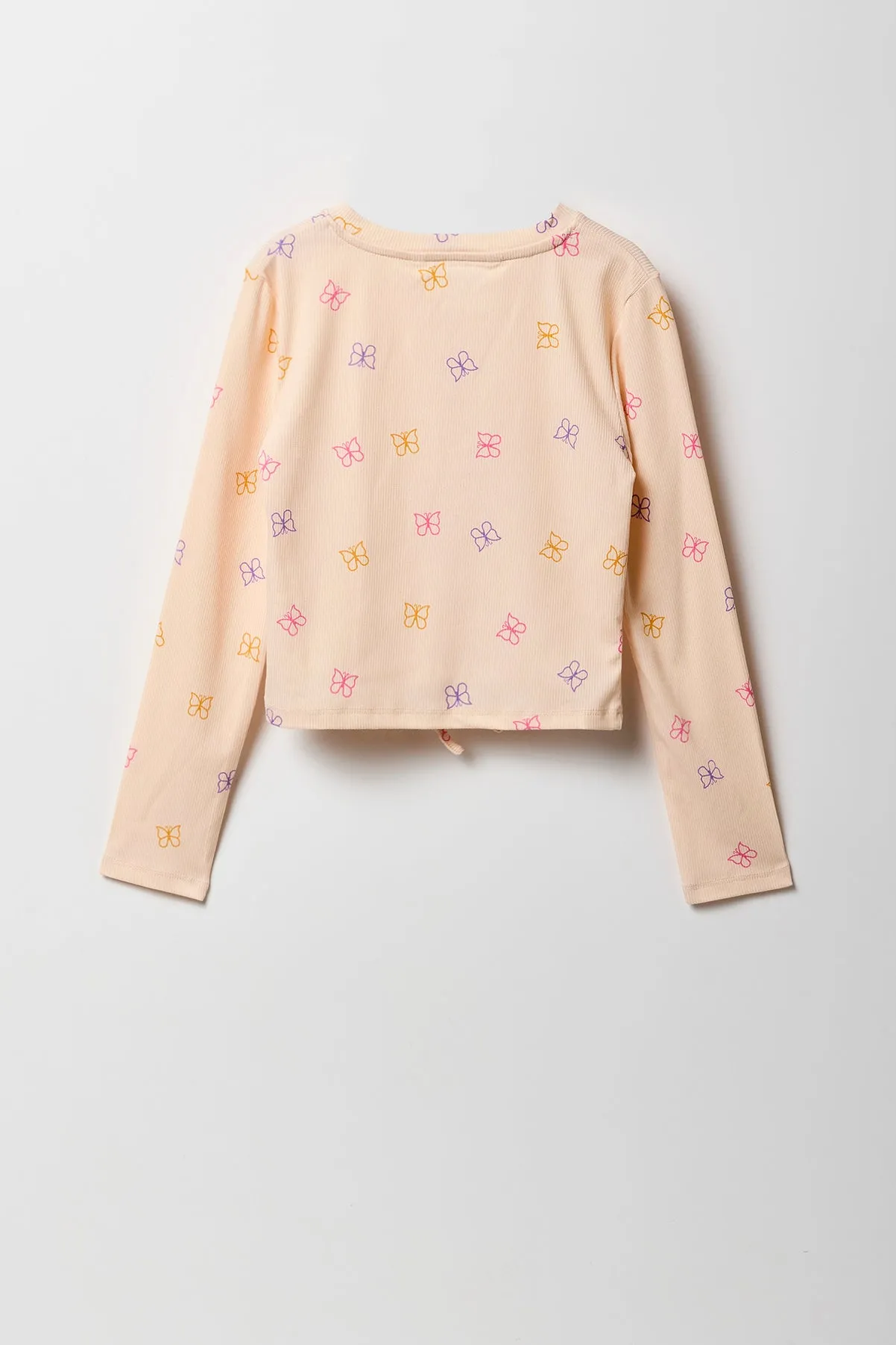 Girls Drawstring Front Long Sleeve Top sold by Urban Planet product image thumbnail 2