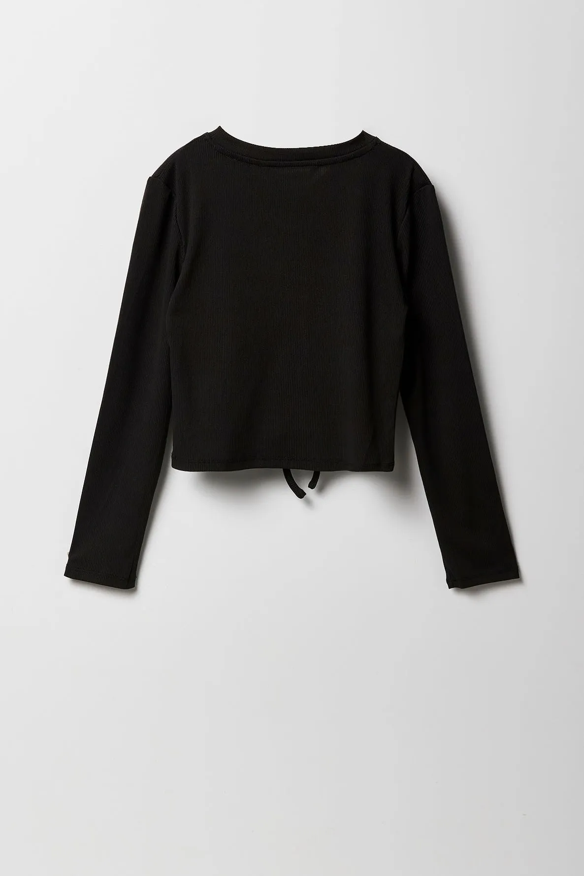 Girls Drawstring Front Long Sleeve Top sold by Urban Planet product image thumbnail 4