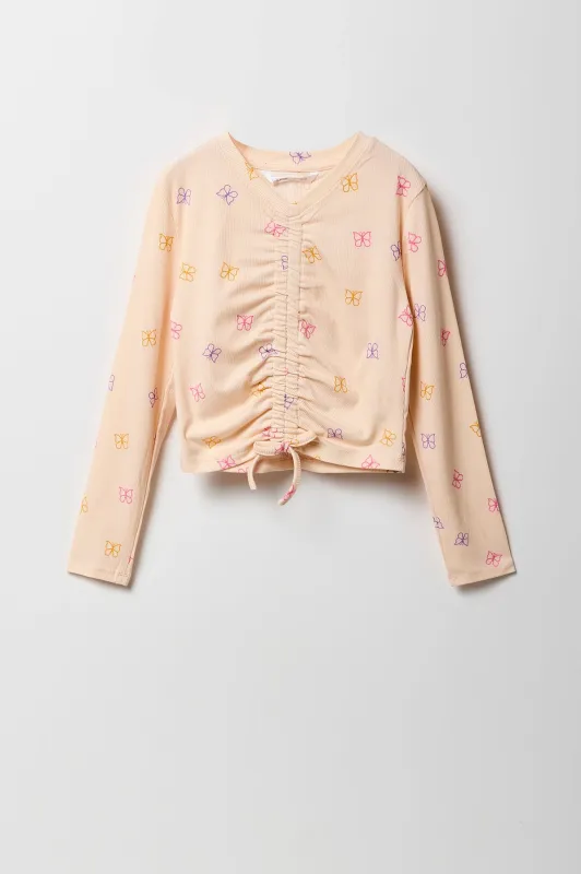 Haut à manches longues avec taille coulissante pour fille sold by Urban Planet