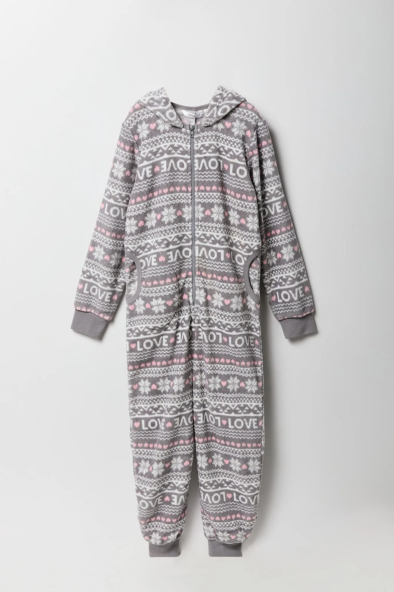 Youth Printed Plush Onesie sold by Urban Planet product image thumbnail 5