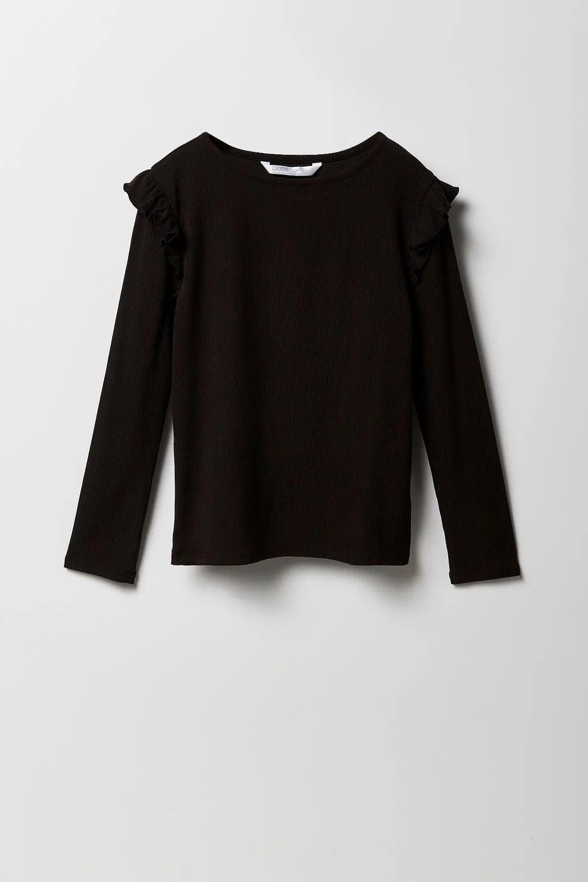 Girls Flutter Shoulder Long Sleeve Top sold by Urban Planet product image thumbnail 3