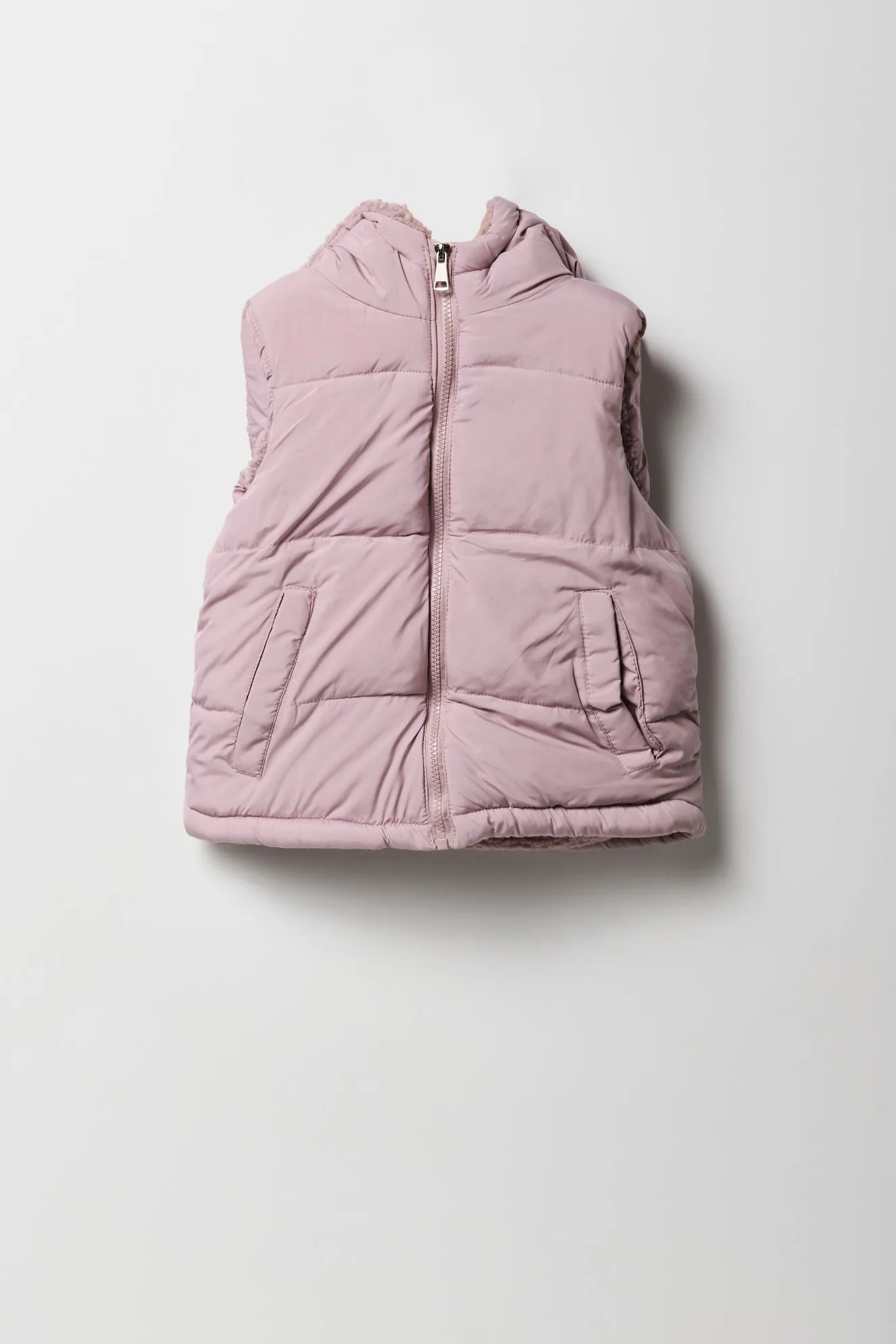Girls Sherpa Lined Puffer Vest sold by Urban Planet product image thumbnail 3