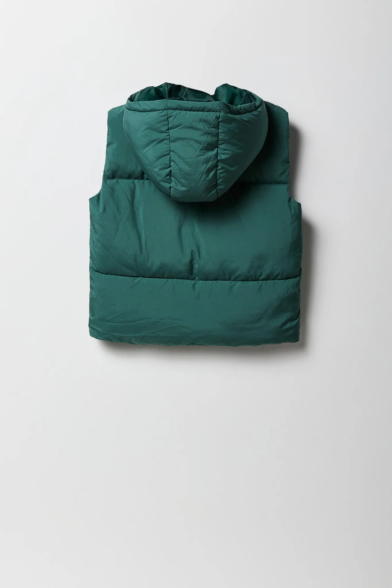 Girls Hooded Puffer Vest sold by Urban Planet product image thumbnail 2