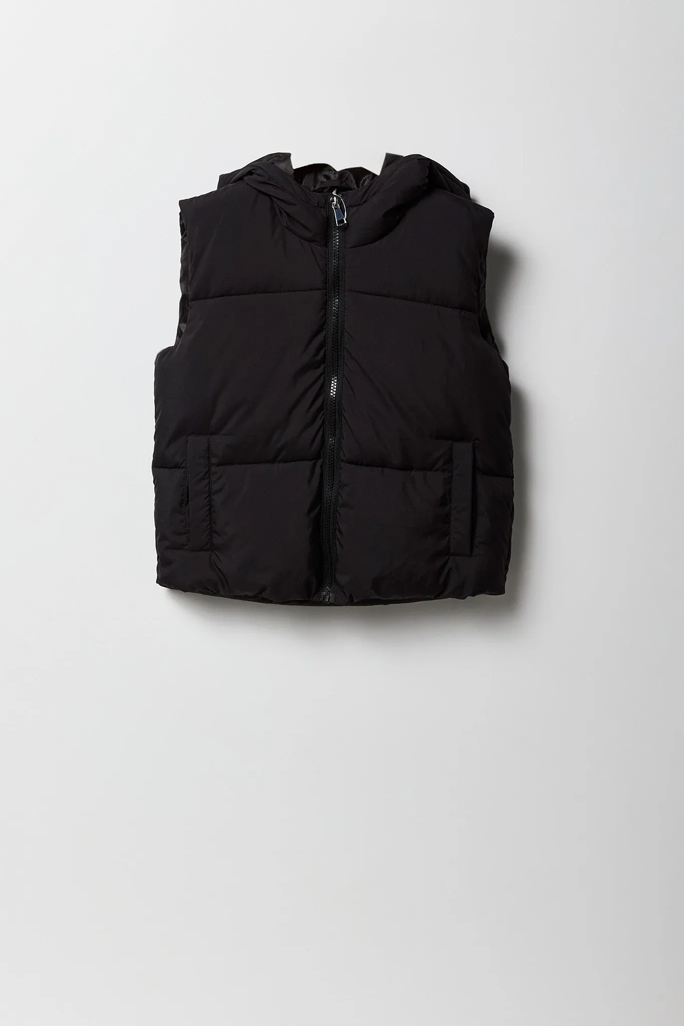 Girls Hooded Puffer Vest sold by Urban Planet product image thumbnail 3