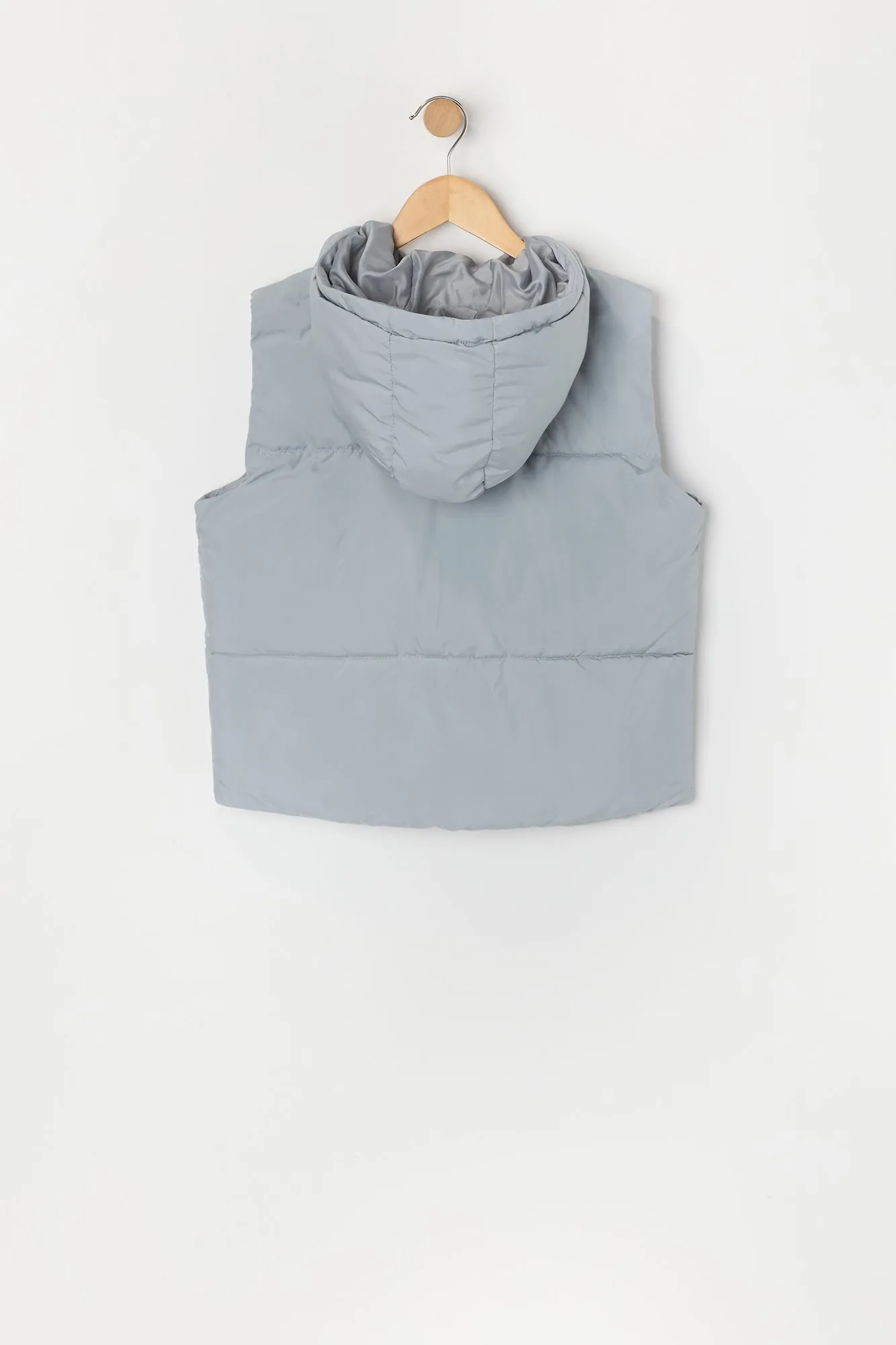 Girls Hooded Puffer Vest sold by Urban Planet product image thumbnail 5