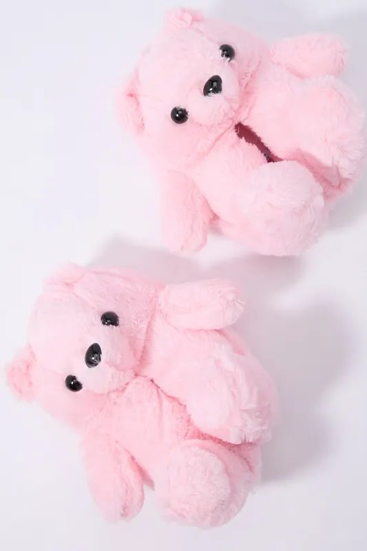 Girls 3D Bear Plush Slipper sold by Urban Planet