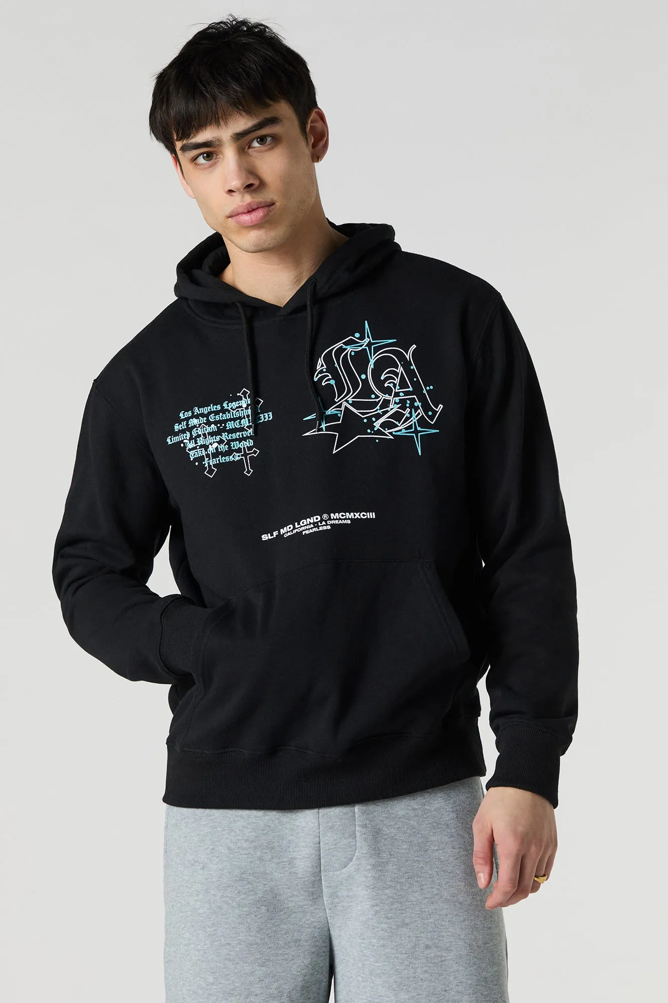 Graphic Fleece Hoodie sold by Urban Planet