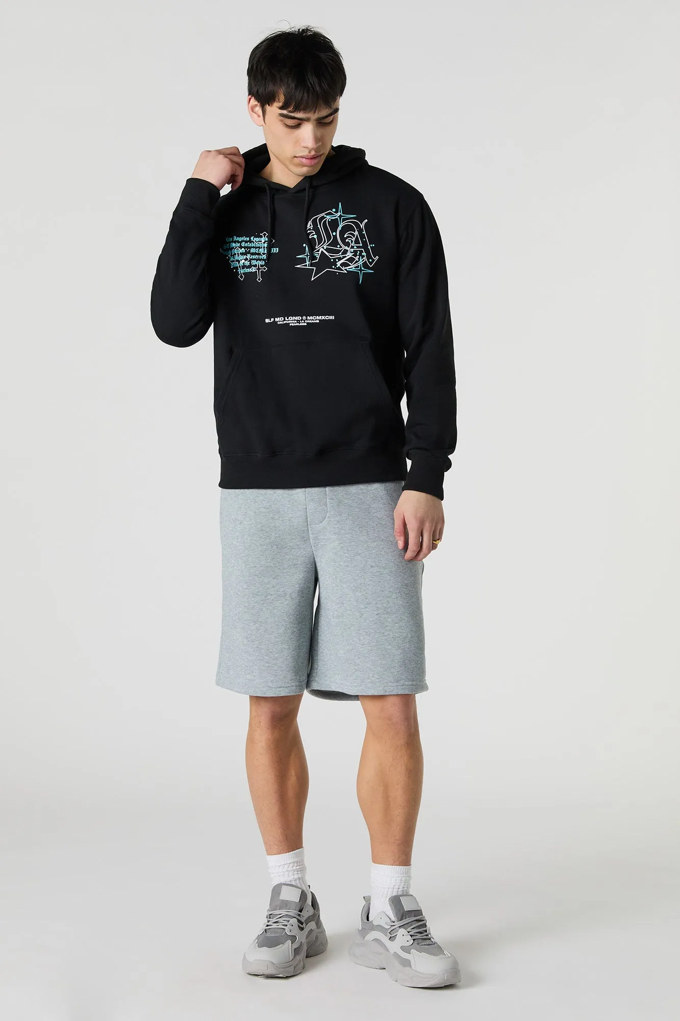 Graphic Fleece Hoodie sold by Urban Planet product image thumbnail 3