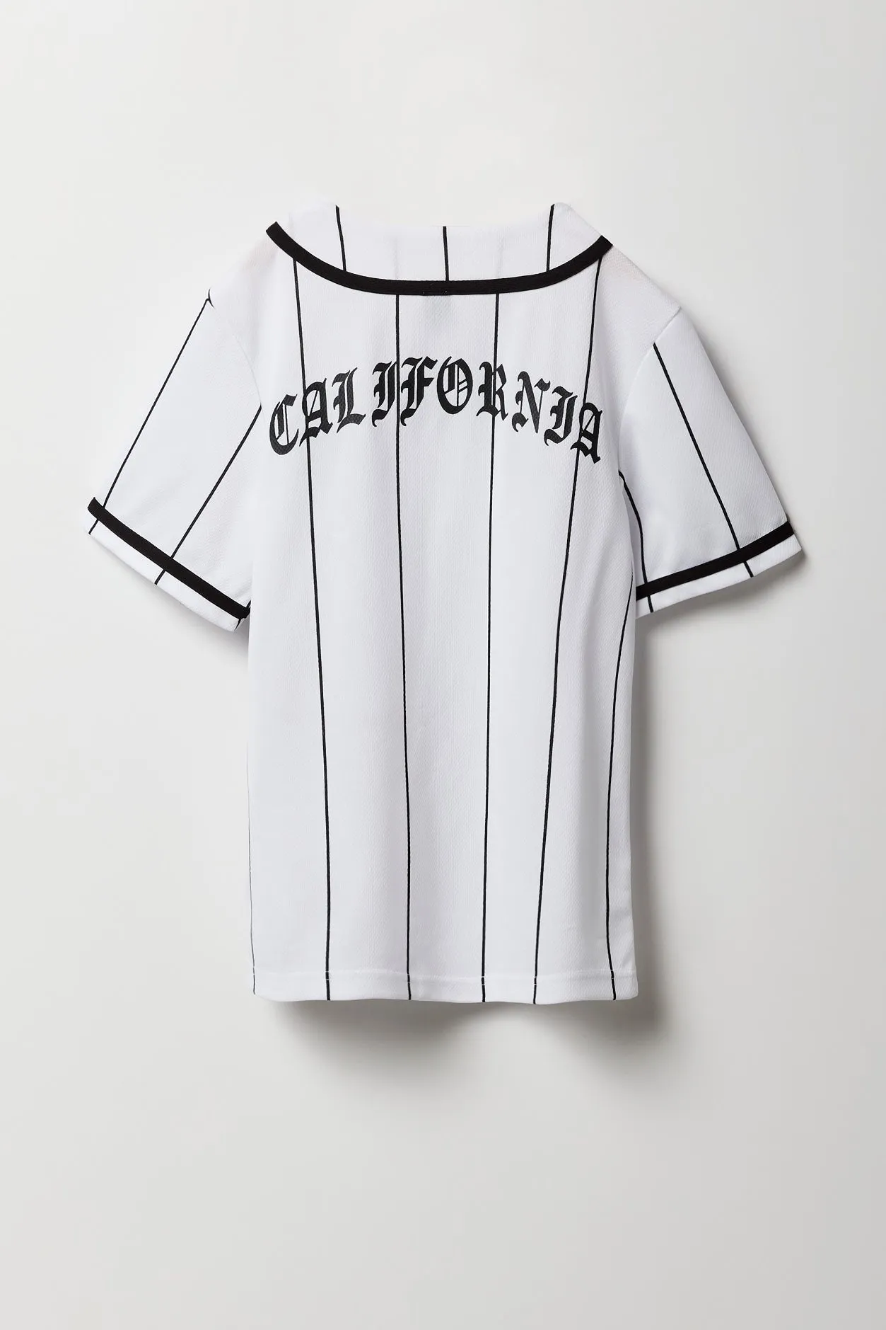 Boys Pinstriped Mesh Baseball Jersey sold by Urban Planet product image thumbnail 4