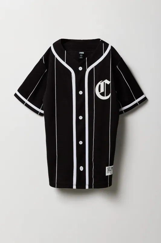 Jersey de base-ball en filet à fines rayures pour garçons sold by Urban Planet