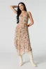 Printed Mesh Asymmetrical Midi Skirt sold by Urban Planet