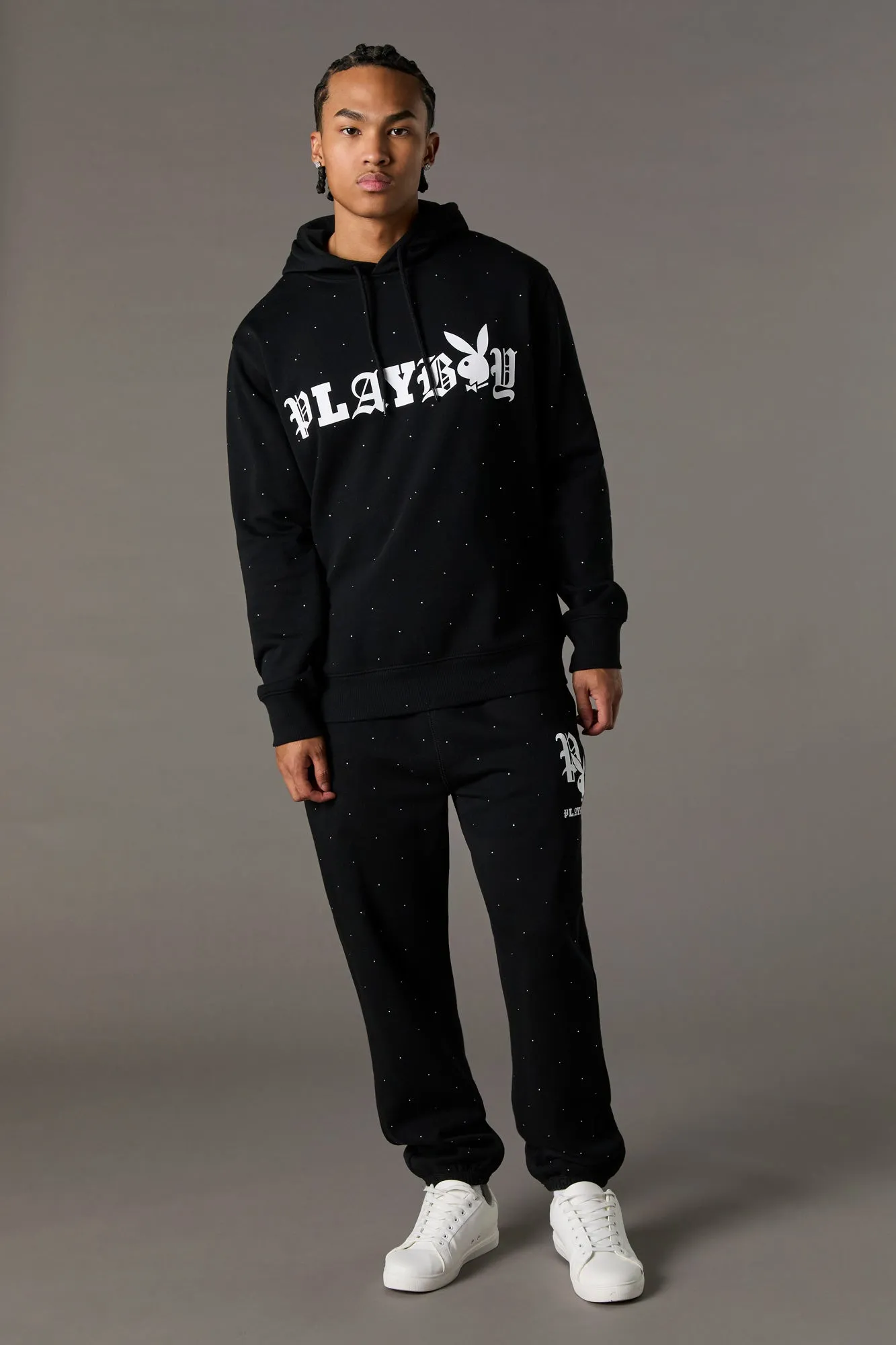 Jogger en molleton à imprimé Playboy avec pierres du Rhin sold by Urban Planet product image thumbnail 2