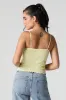 Camisole côtelée sans couture à bordure de dentelle sold by Urban Planet