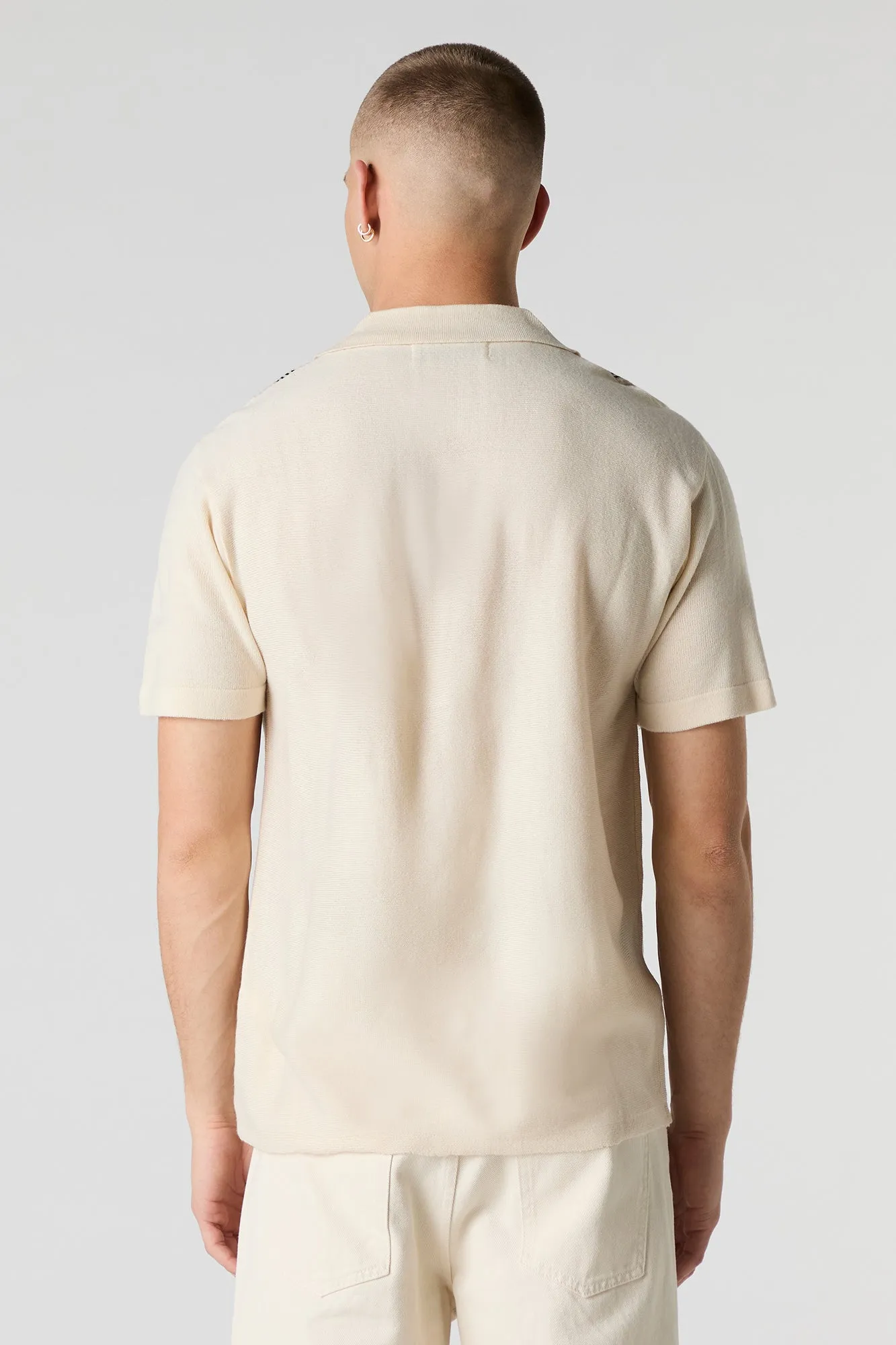 Striped Knit Button Front Short Sleeve Top sold by Urban Planet product image thumbnail 2