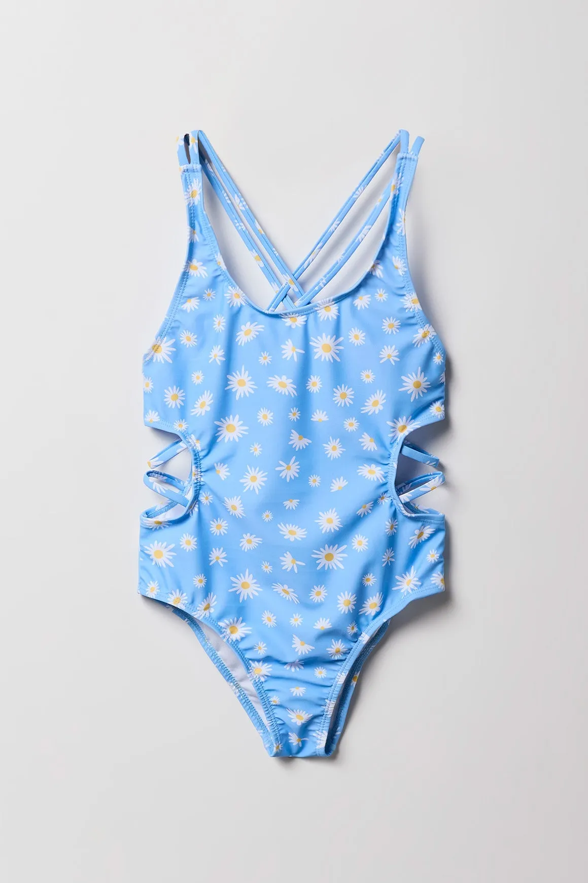 Girls Strappy Cut-Out One Piece Swimsuit sold by Urban Planet product image thumbnail 3
