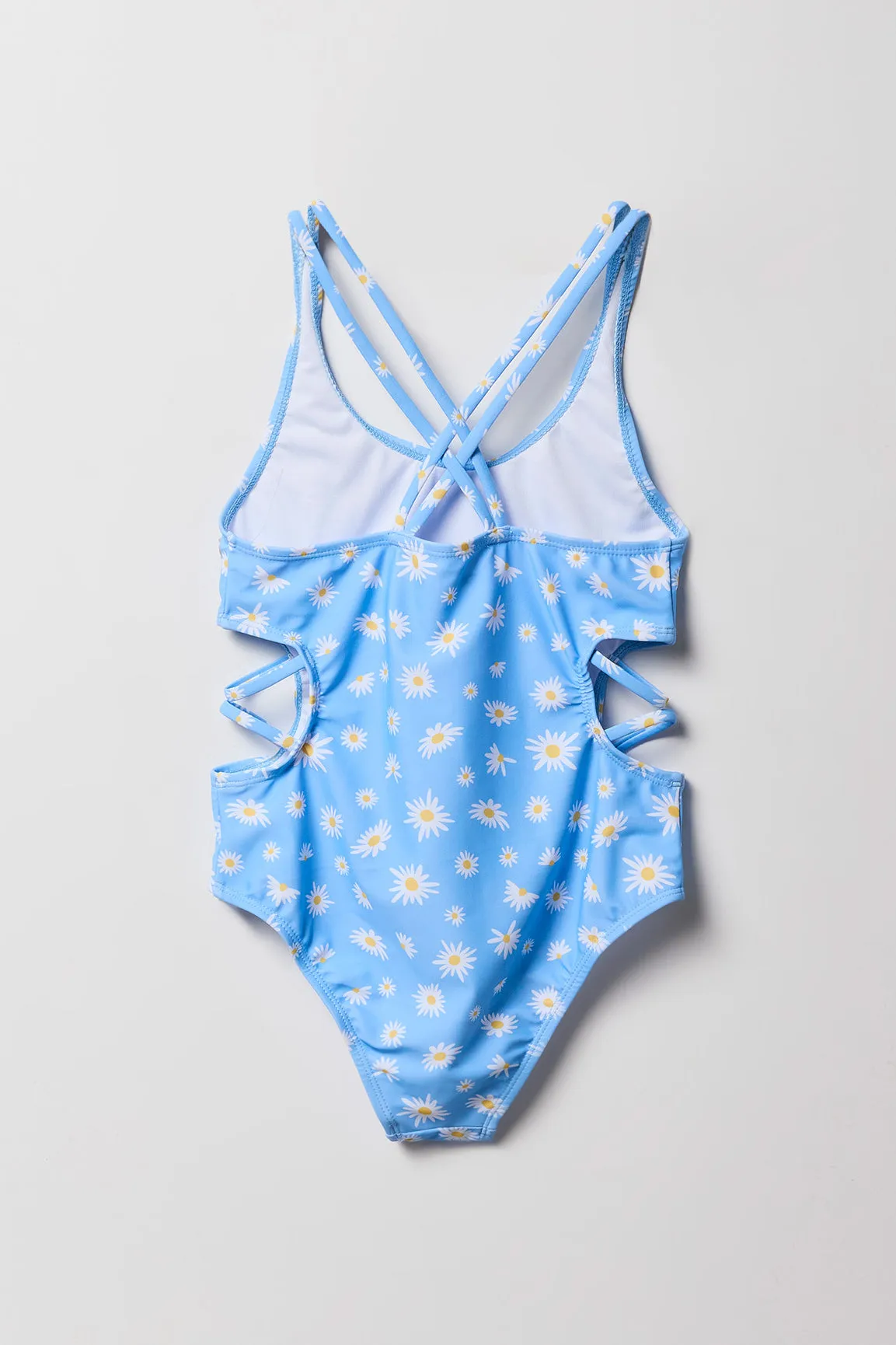 Girls Strappy Cut-Out One Piece Swimsuit sold by Urban Planet product image thumbnail 4